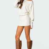 Eve Off Shoulder Knit Mini Dress