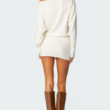 Eve Off Shoulder Knit Mini Dress