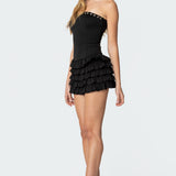 Sofia Boned Ruffle Mini Dress