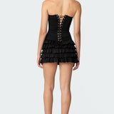 Sofia Boned Ruffle Mini Dress