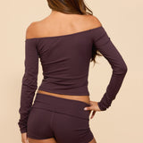 Tezia Off Shoulder Long Sleeve Top