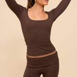 Hayden Square Neck Long Sleeve Top