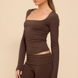 Hayden Square Neck Long Sleeve Top