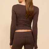 Hayden Square Neck Long Sleeve Top