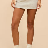 Nayel Fleece Foldover Mini Skirt