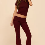 Ivanne Foldover Flared Trousers