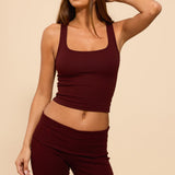 Linda Ribbed Scoop Neck Tank Top