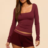 Hayden Square Neck Long Sleeve Top