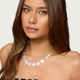 Iridescent Disc Necklace