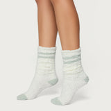 Stripey Fuzzy Scrunch Socks