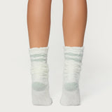 Stripey Fuzzy Scrunch Socks