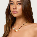 Charm Pendant Beaded Necklace