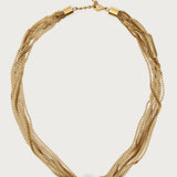 Layered Chain Ball Pendant Necklace