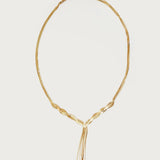 Braided Cascading Chain Necklace