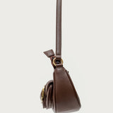 Zinnia Faux Leather Buckle Bag