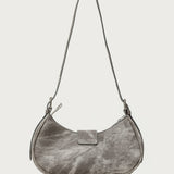 Washed Faux Leather Buckle Bag