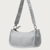 Studded Strap Faux Leather Bag