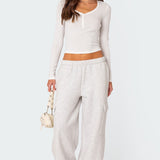 Wide Leg Cargo Joggers