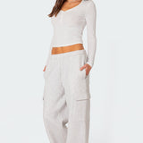 Wide Leg Cargo Joggers