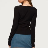 Doron V Neck Long Sleeve Top