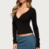 Doron V Neck Long Sleeve Top
