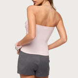 Darciee Draped Layered Look Strapless Top