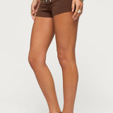 Masha Iridescent Button Foldover Shorts