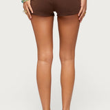 Masha Iridescent Button Foldover Shorts