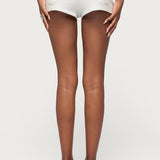 Studded Belt Denim Micro Shorts
