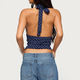 Blaire Polka Dot Halter Top