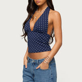 Blaire Polka Dot Halter Top