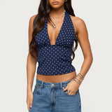 Blaire Polka Dot Halter Top