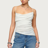 Asymmetric Cowl Neck Tank Top