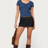 Kady Striped Henley T Shirt