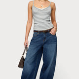 Layered Contrast Striped Tank Top