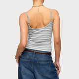 Layered Contrast Striped Tank Top