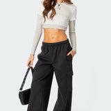 Wide Leg Cargo Joggers