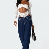 Zoey Sheer Lace Two Piece Bodysuit