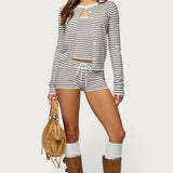 Lillian Striped Knit Shorts