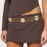 Textured Disc Triple Chain Belt