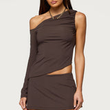 Lucretia Asymmetric Off Shoulder Top