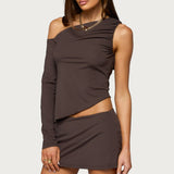 Lucretia Asymmetric Off Shoulder Top