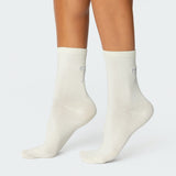 Embroidered Bow Socks