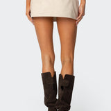 Karly Faux Leather Mini Skort