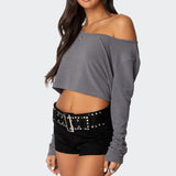 Cropped Off Shoulder Top