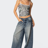 Camo Contrast Tank Top