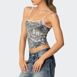Camo Contrast Tank Top
