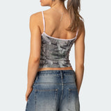 Camo Contrast Tank Top