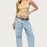 Eira Sheer Lace Tank Top