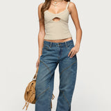 Karin Cut Out Ribbed Tank Top